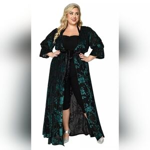 Elegant Black and Green Floral Overlay